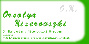 orsolya miserovszki business card